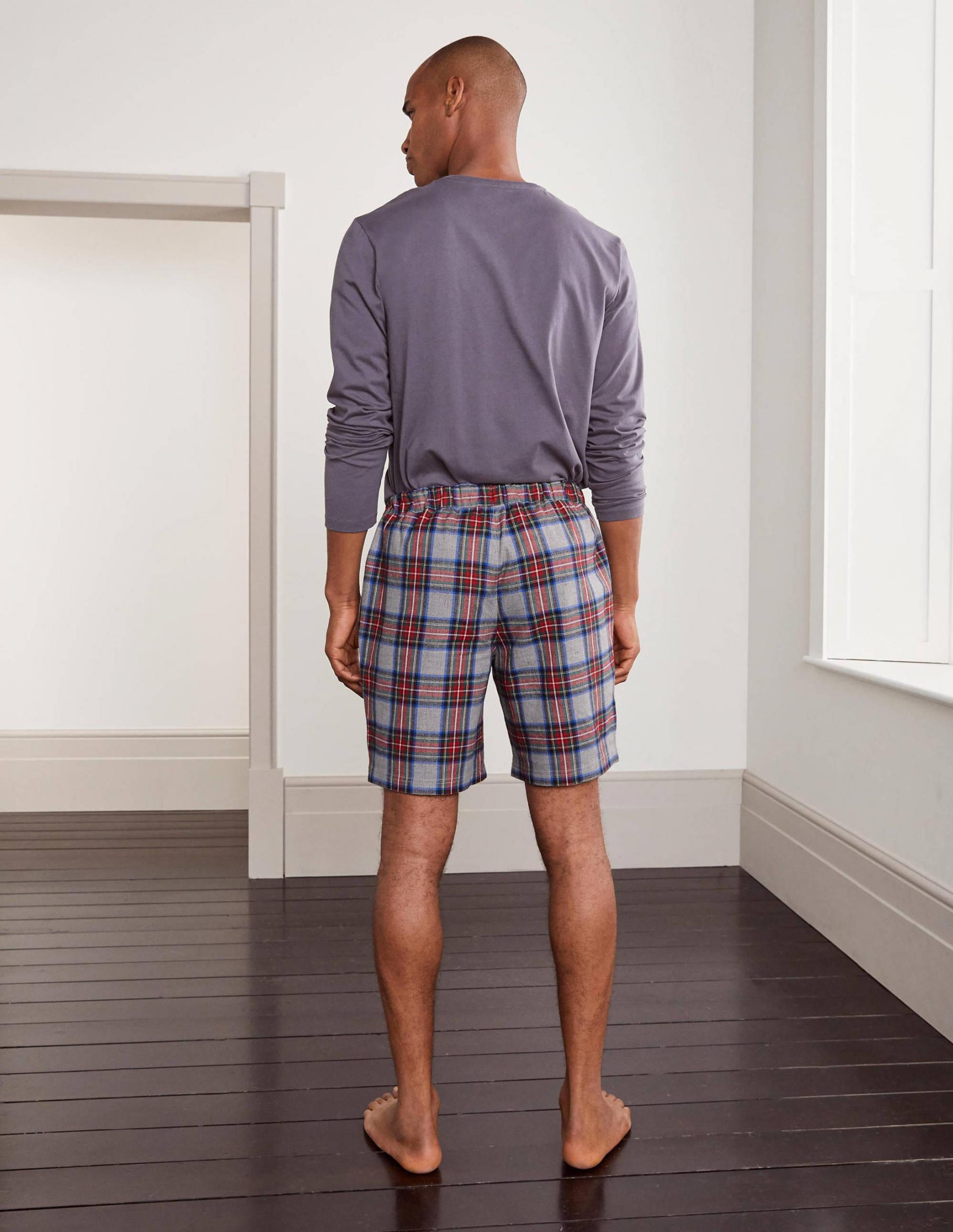 IDORIC Short de Jogging 100% Coton à Carreaux pour Hommes Bas de Pyjama Paquet de 2-3