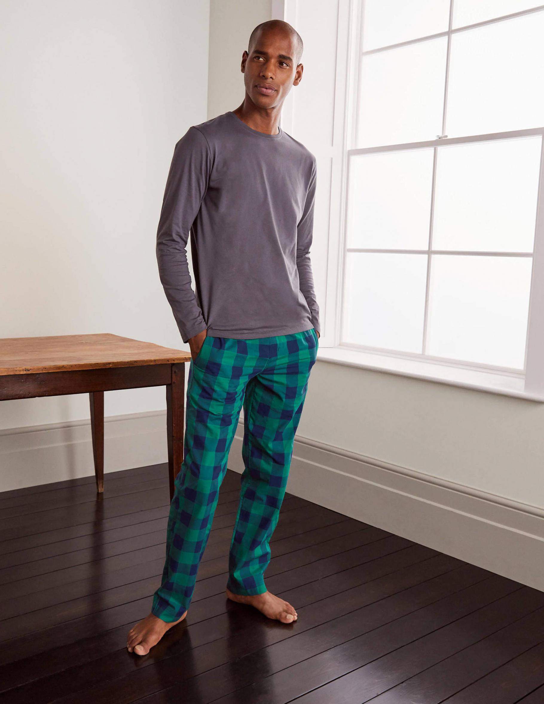 Pyjama en popeline Bleu Galeries Lafayette Homme Vêtements Sous-vêtements vêtements de nuit Pyjamas 